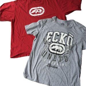 Ecko Unlimited Short Sleeve Tees - Red & Gray